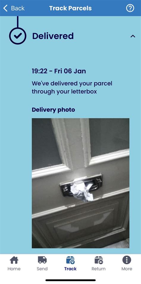 evri not receiving my parcel.